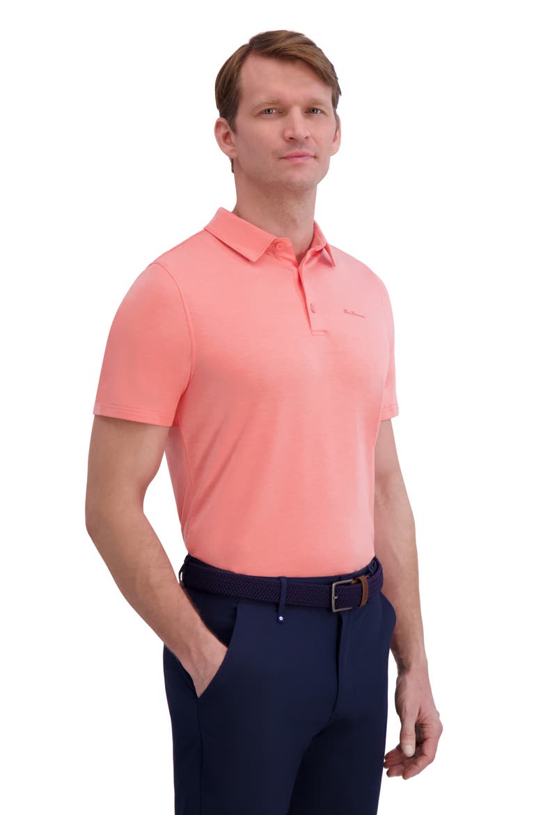 Terry Tech Jersey Golf Polo, Alternate, color, CORAL