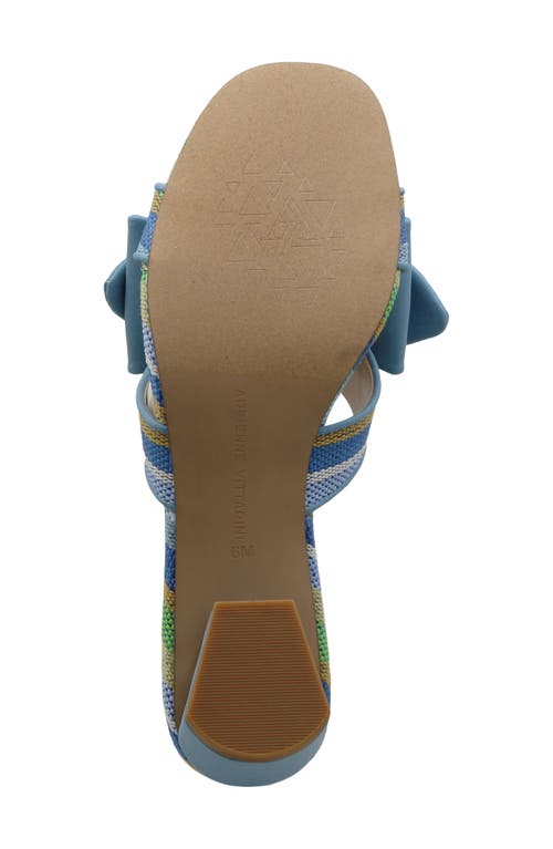 Adrienne Vittadini Arnoldo Slide Sandal In Blue Multi