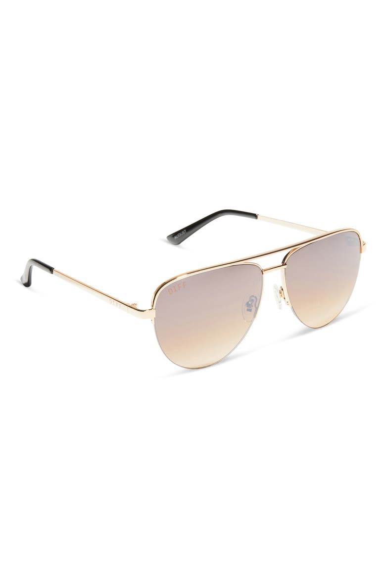 59mm August Aviator Sunglasses, Alternate, color, GOLD