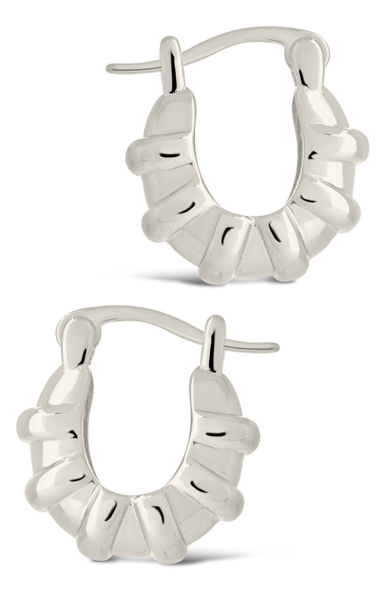 Sterling Forever Abigail Huggie Hoop Earrings, Alternate, color,