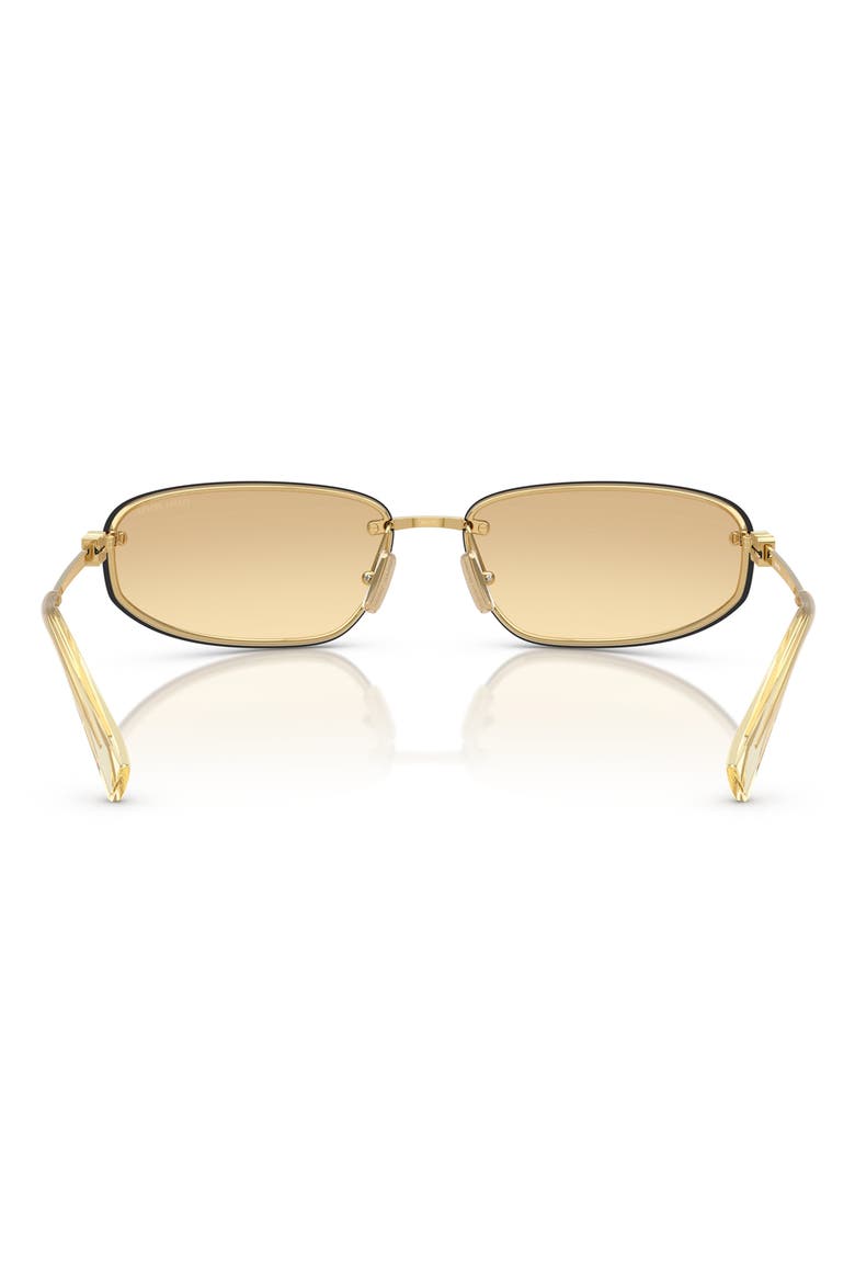 69mm Oversize Oval Sunglasses, Alternate, color, GOLD