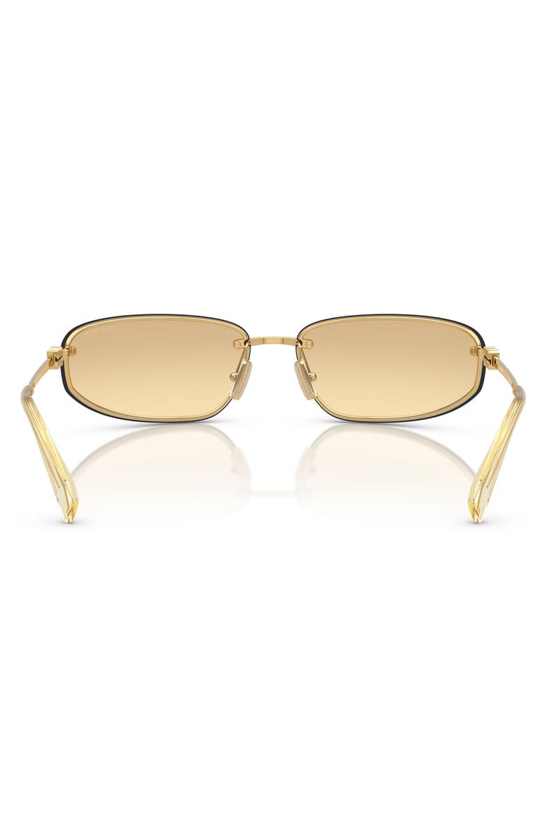 Miu Miu 69mm Oversize Oval Sunglasses, Alternate, color, Gold