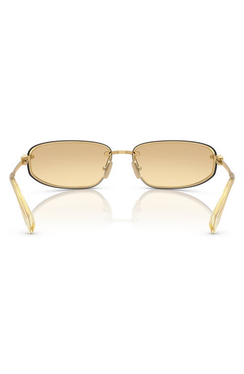 Miu Miu 69mm Oversize Oval Sunglasses In Gold