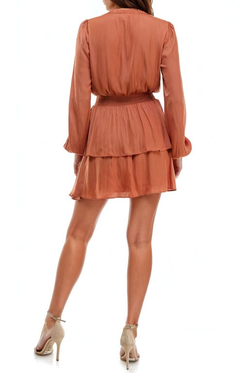 SOCIALITE SOCIALITE LONG SLEEVE TIERED MINIDRESS