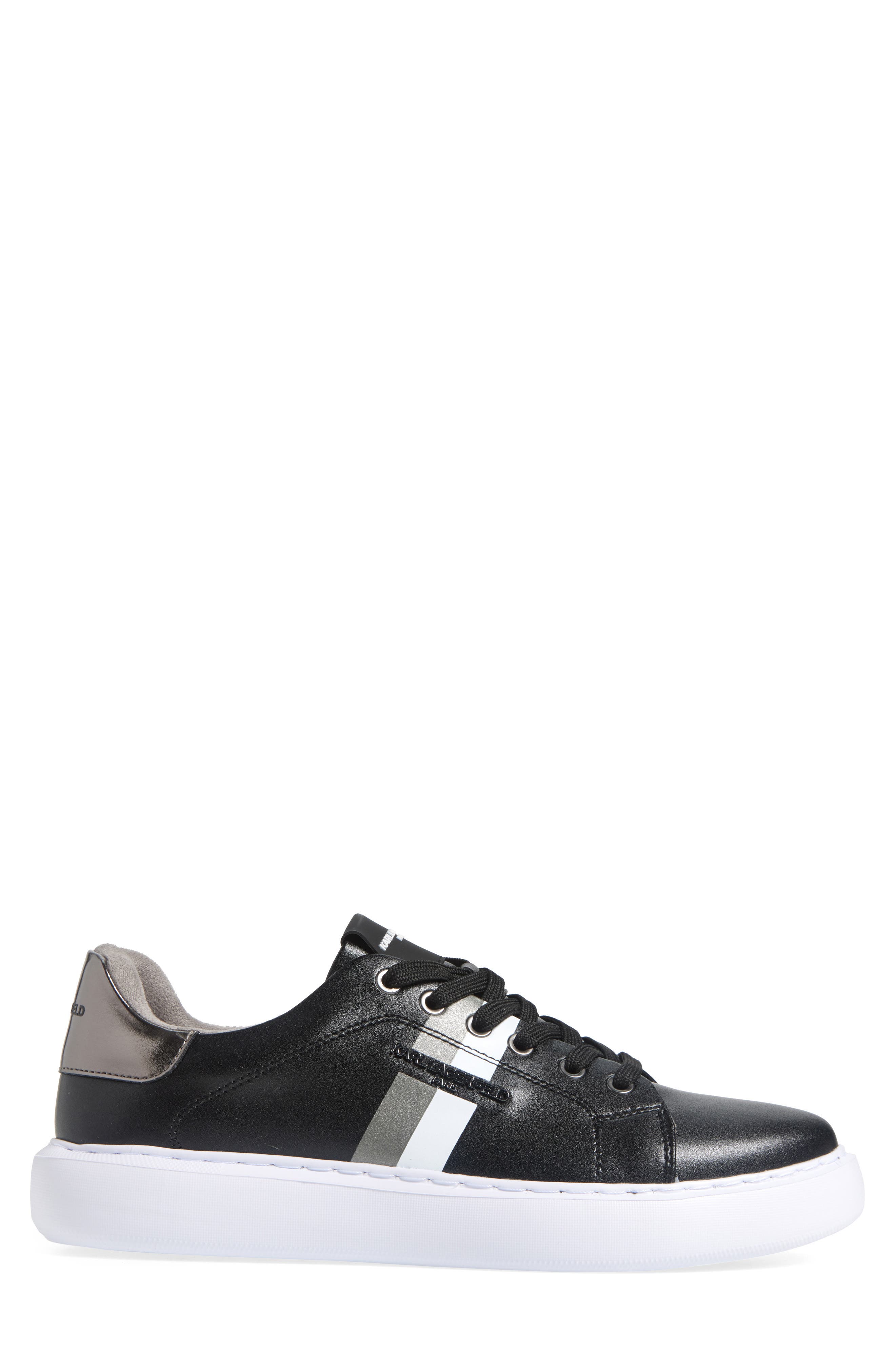 KARL LAGERFELD PARIS Side Stripe Logo Sneaker, Alternate, color, 