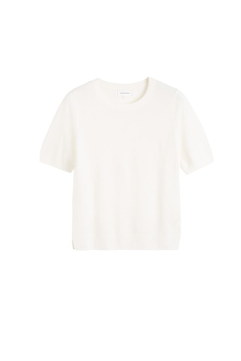 Pure Merino Wool Short Sleeve Tee, Alternate, color, Cream