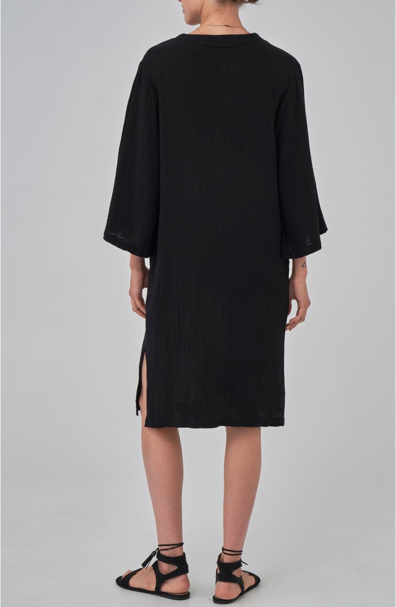 ocean+main Short Gauze Tunic Dress With Pockets, Alternate, color, 