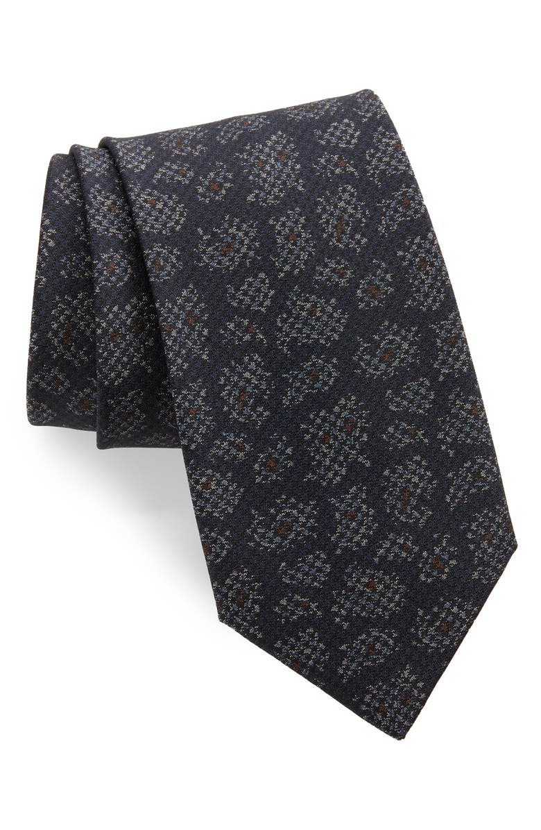 Brioni Geometric Silk Tie, Main, color,