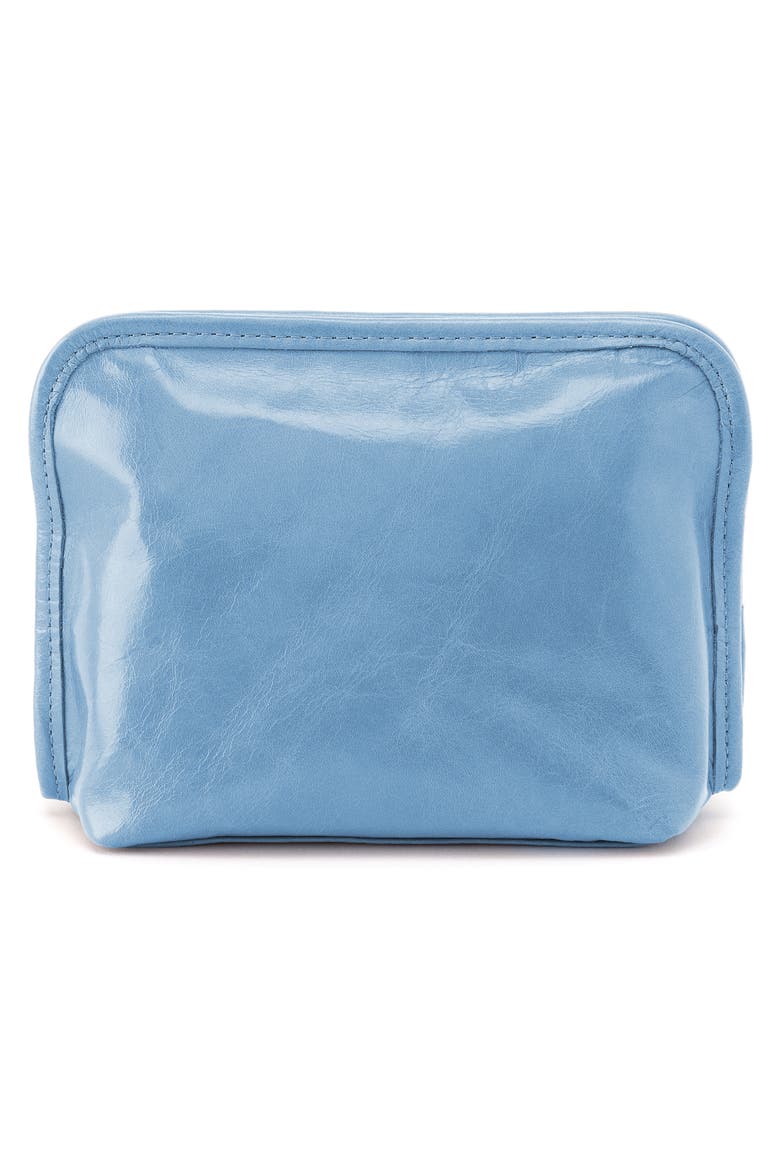 Beauty Leather Cosmetics Case, Alternate, color, FADED DENIM