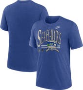 Nike Men's Nike Heather Royal Seattle Seahawks Rewind Tri-Blend T-Shirt