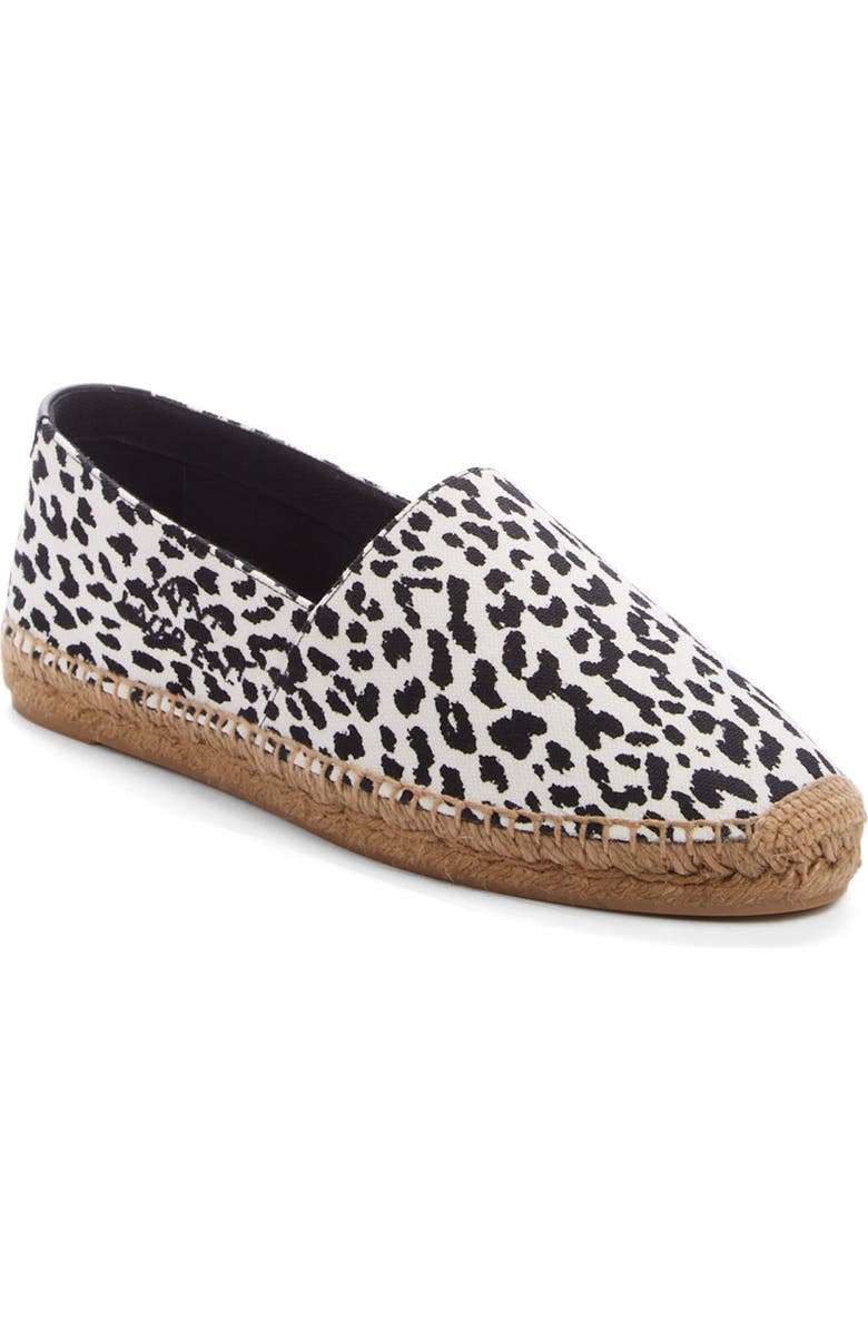 Saint Laurent Monogramme Logo Cheetah Print Espadrille, Main, color,