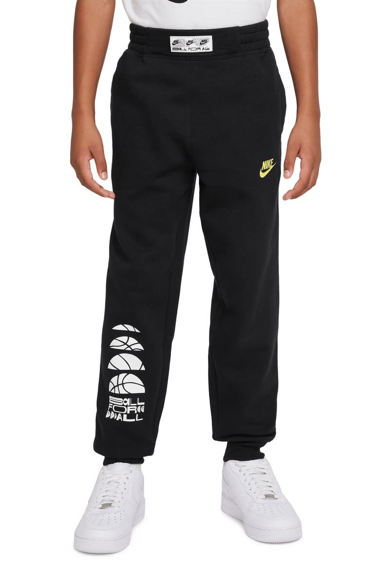 Kids' Culture of Basketball Sweatpants, Main, color, BLACK/ OPTI YELLOW