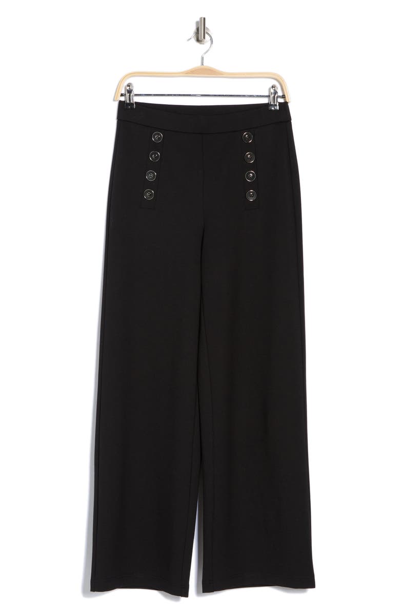 Ellen Tracy Sailor Button Wide Leg Pants, Alternate, color,