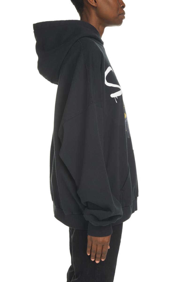 Balenciaga The Simpsons<sup>™</sup> Oversize Organic Cotton Hoodie, Alternate, color,