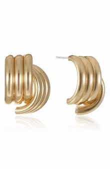 Ettika Love Knot Huggie Hoop Earrings