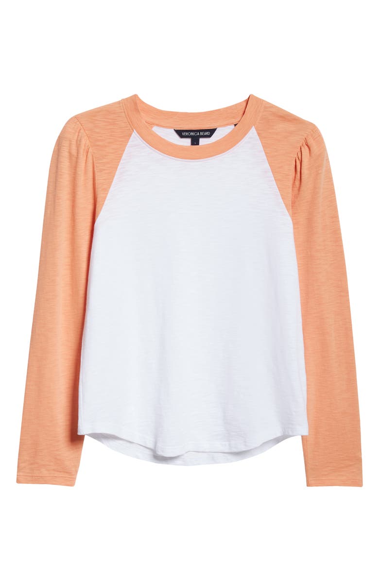 Veronica Beard Mason Colorblock Long Sleeve Cotton Baseball T-Shirt, Alternate, color, 