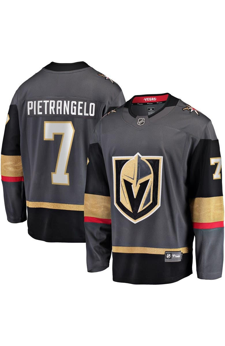 FANATICS Men's Fanatics Branded Alex Pietrangelo Gray Vegas Golden Knights Alternate Premier Breakaway Player Jersey, Alternate, color, 
