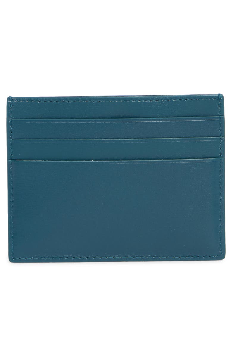 FERRAGAMO Classic Leather Card Case, Alternate, color, Titanic Blue Nero
