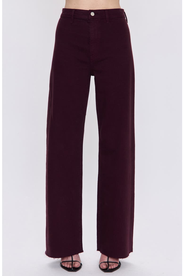 Penny Wide Leg Utility Jeans, Main, color, CLARET