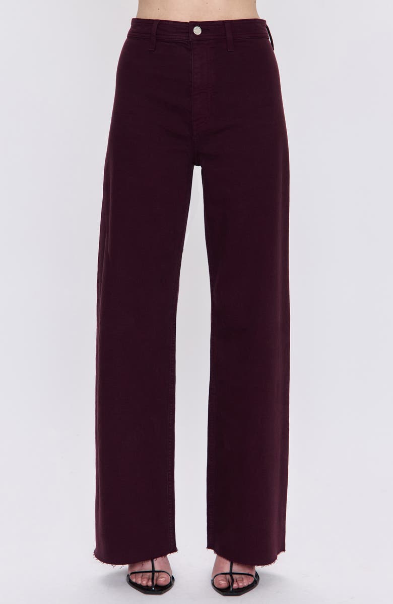 Pistola Penny Wide Leg Utility Jeans, Main, color, Claret