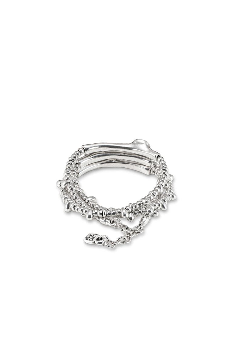 Azul Trinity Bead Bracelet, Alternate, color, Silver