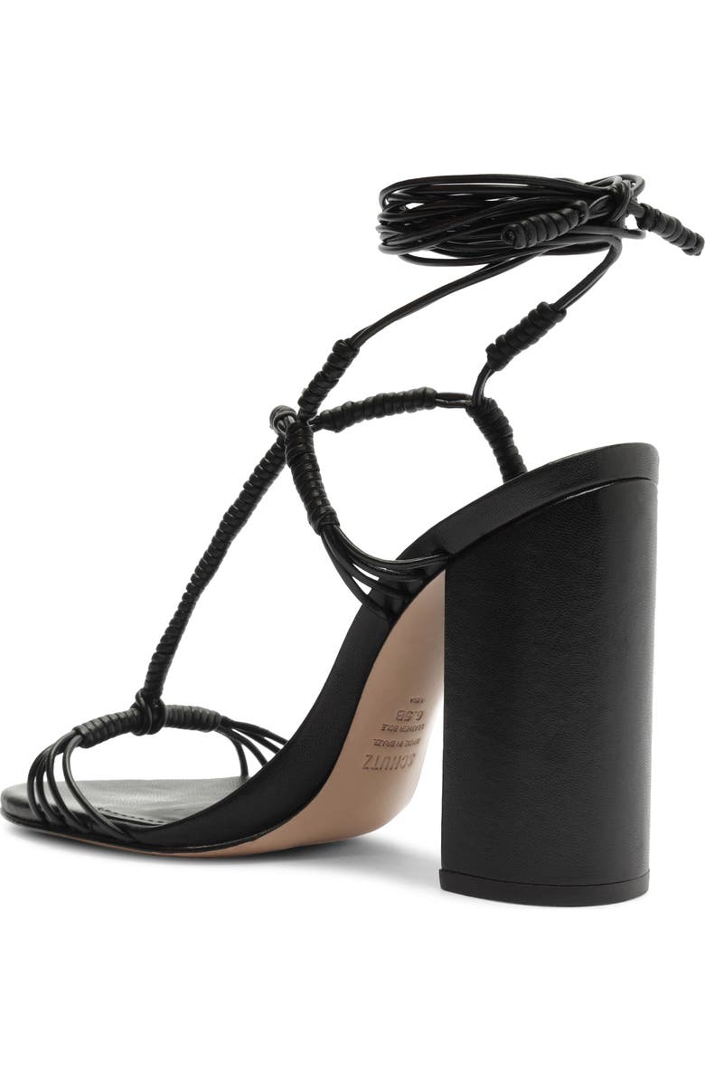 Schutz Amunet Ankle Wrap Block Heel Sandal, Alternate, color,