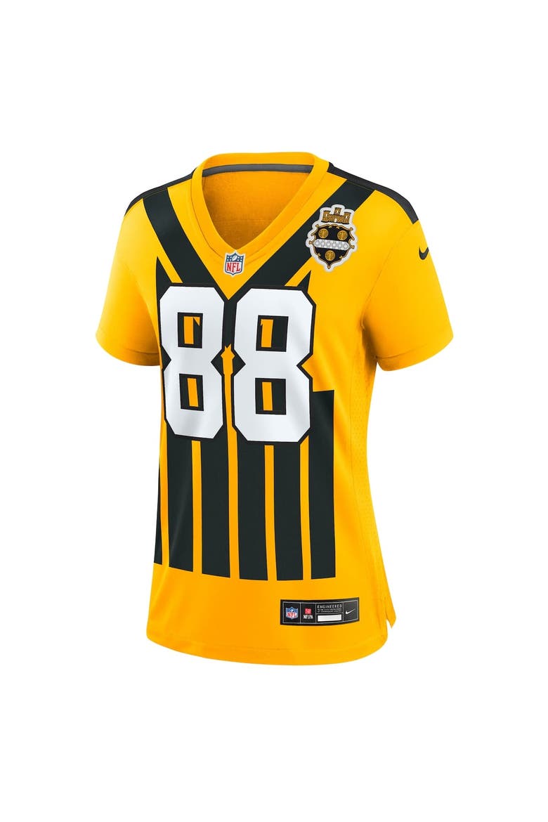 Women's Nike Pat Freiermuth Gold Pittsburgh Steelers Alternate 1933 Throwback Game Jersey, Alternate, color, Gold