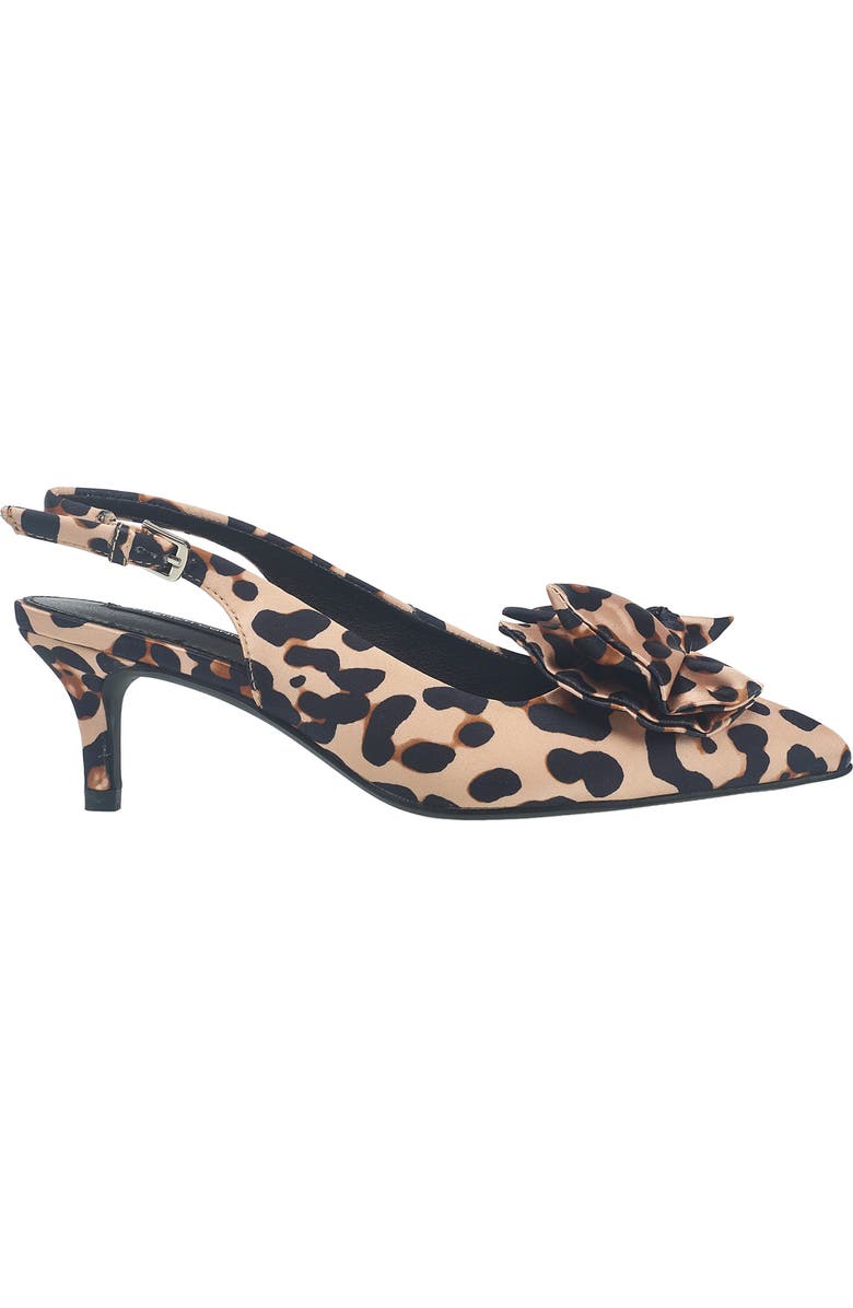 French Connection Quinnbow Slingback Kitten Heel, Alternate, color, Leopard