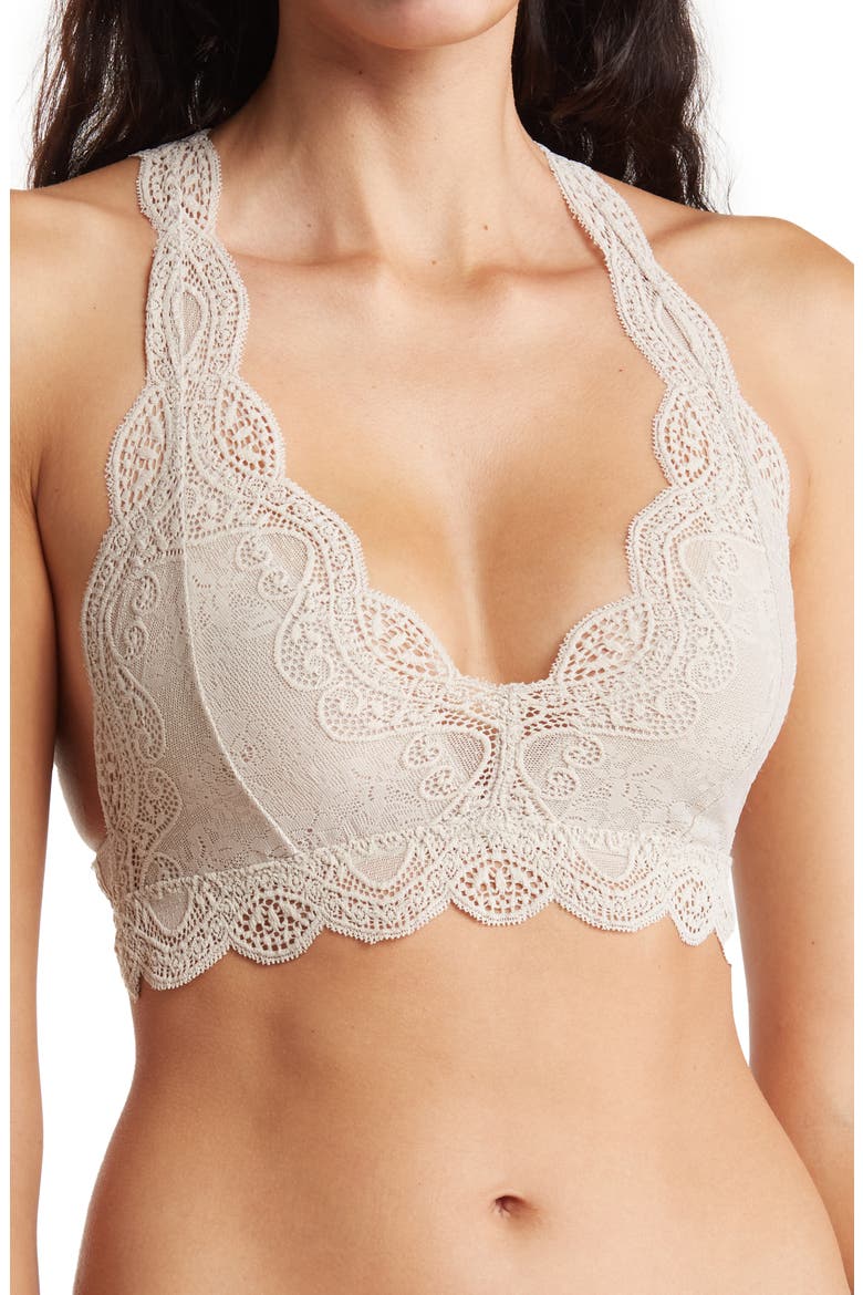 Pretty Lace Bralette, Main, color, CHAMPAGNE