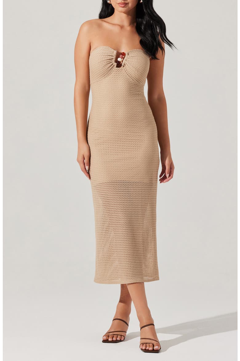 Kasandra Strapless Dress, Main, color, NATURAL