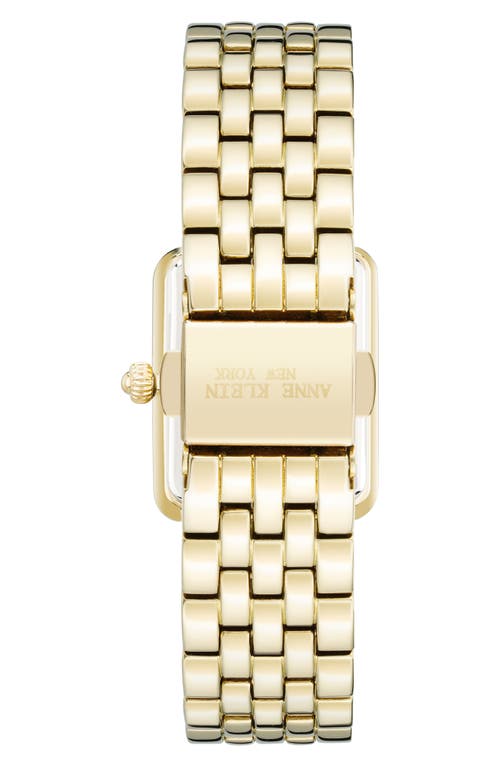 Anne Klein Crystal Bracelet Watch, 26mm X 32mm In Gold
