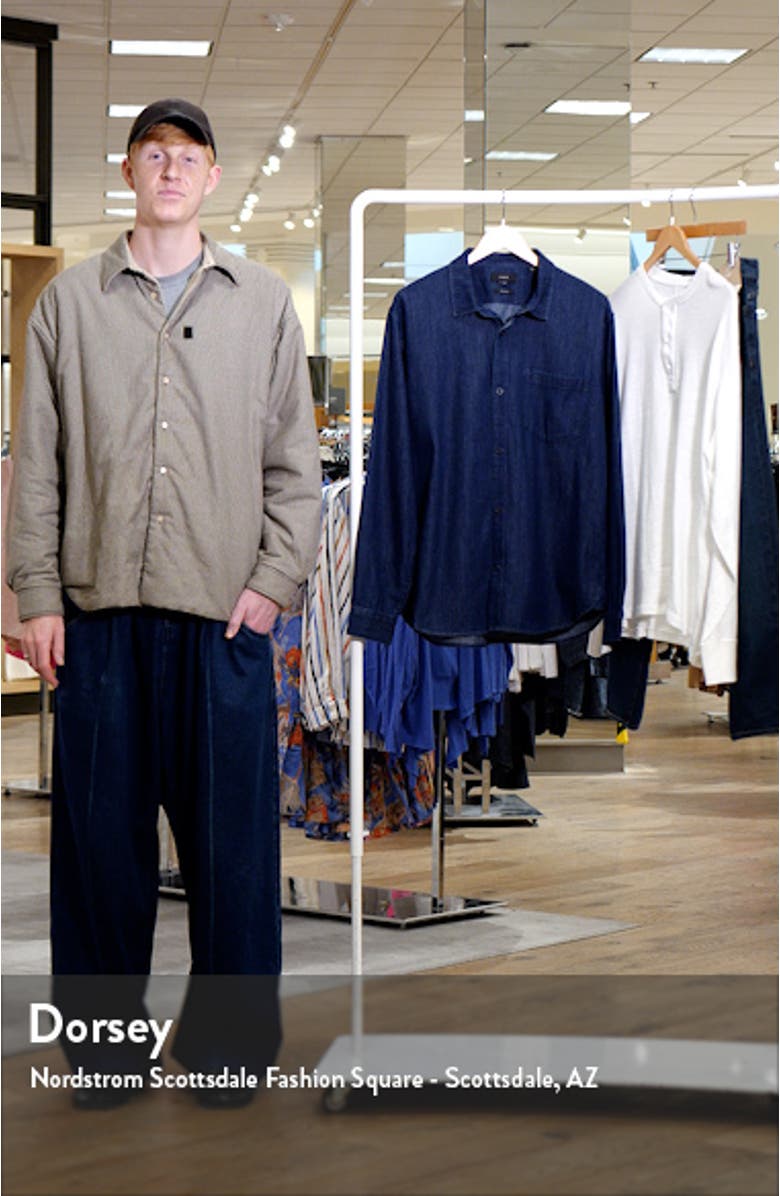 Cotton Denim Button-Up Shirt, sales video thumbnail