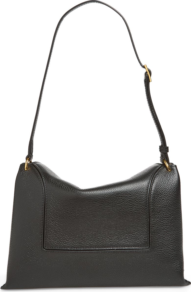 Wandler Penelope Slouch Leather Crossbody Bag, Alternate, color, Black Crust