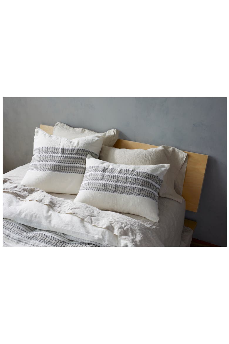 Coast Organic Cotton Duvet Cover, Alternate, color, SOFT WHITE W/DEEP GRAPHITE