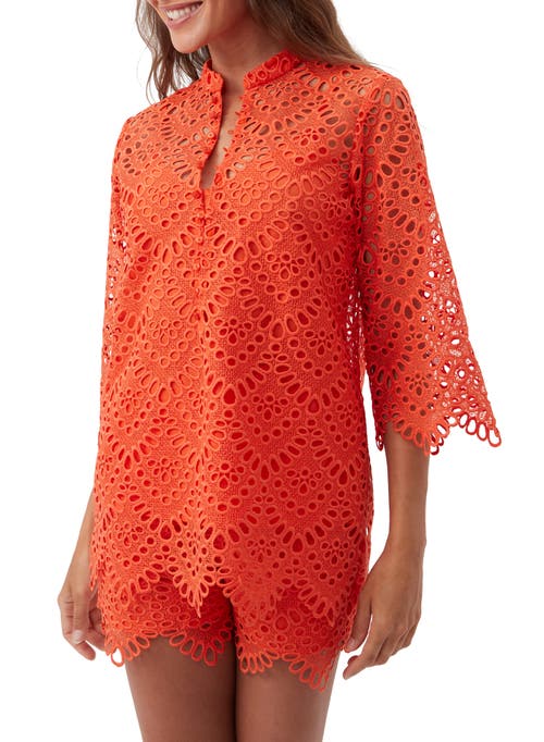 Trina Turk Martigues Lace Tunic Top
