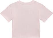 Brass Plum Kids' Crop Cotton Graphic T-Shirt