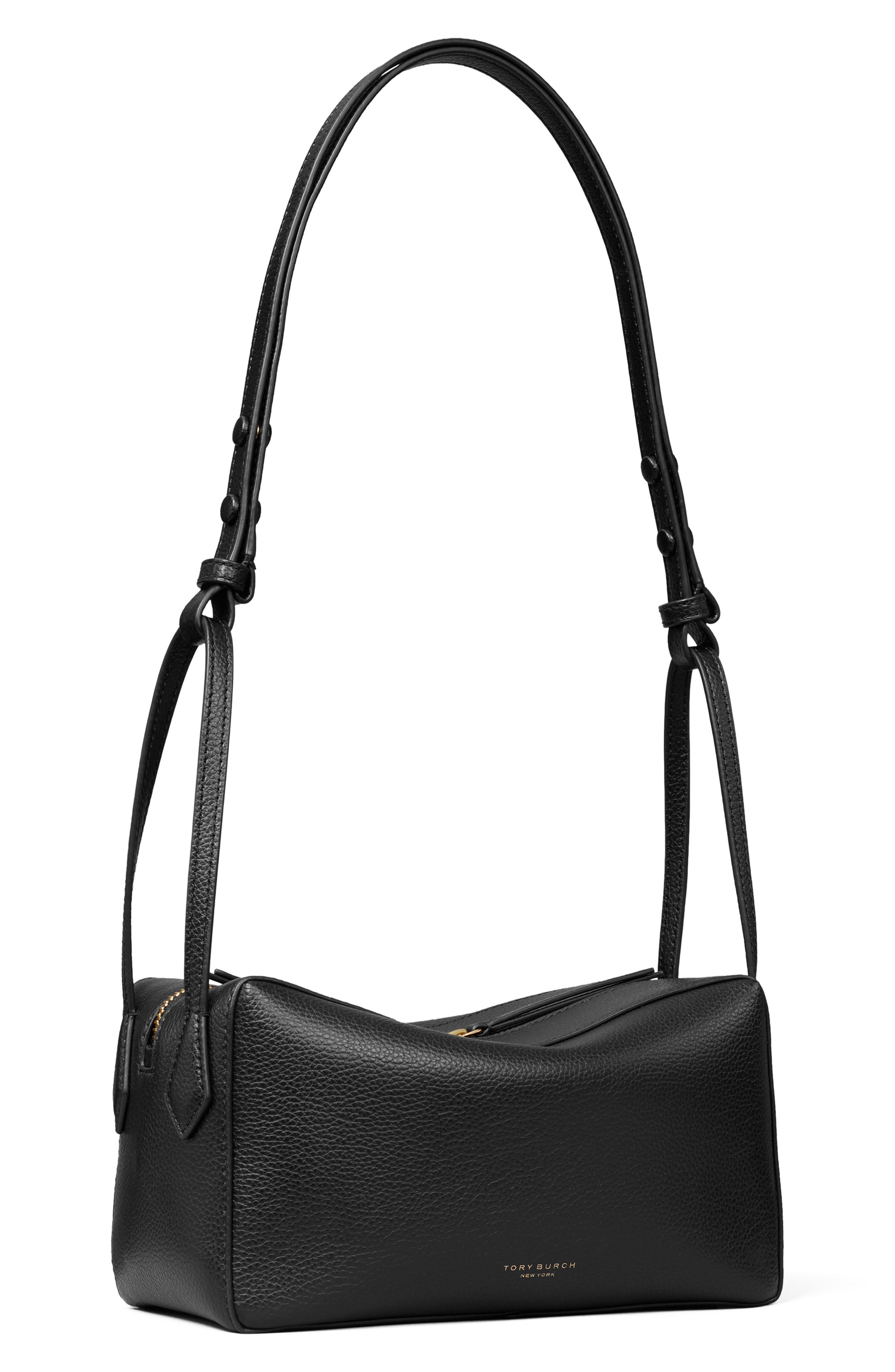 Perry Leather Crossbody Bag, Alternate, color, BLACK