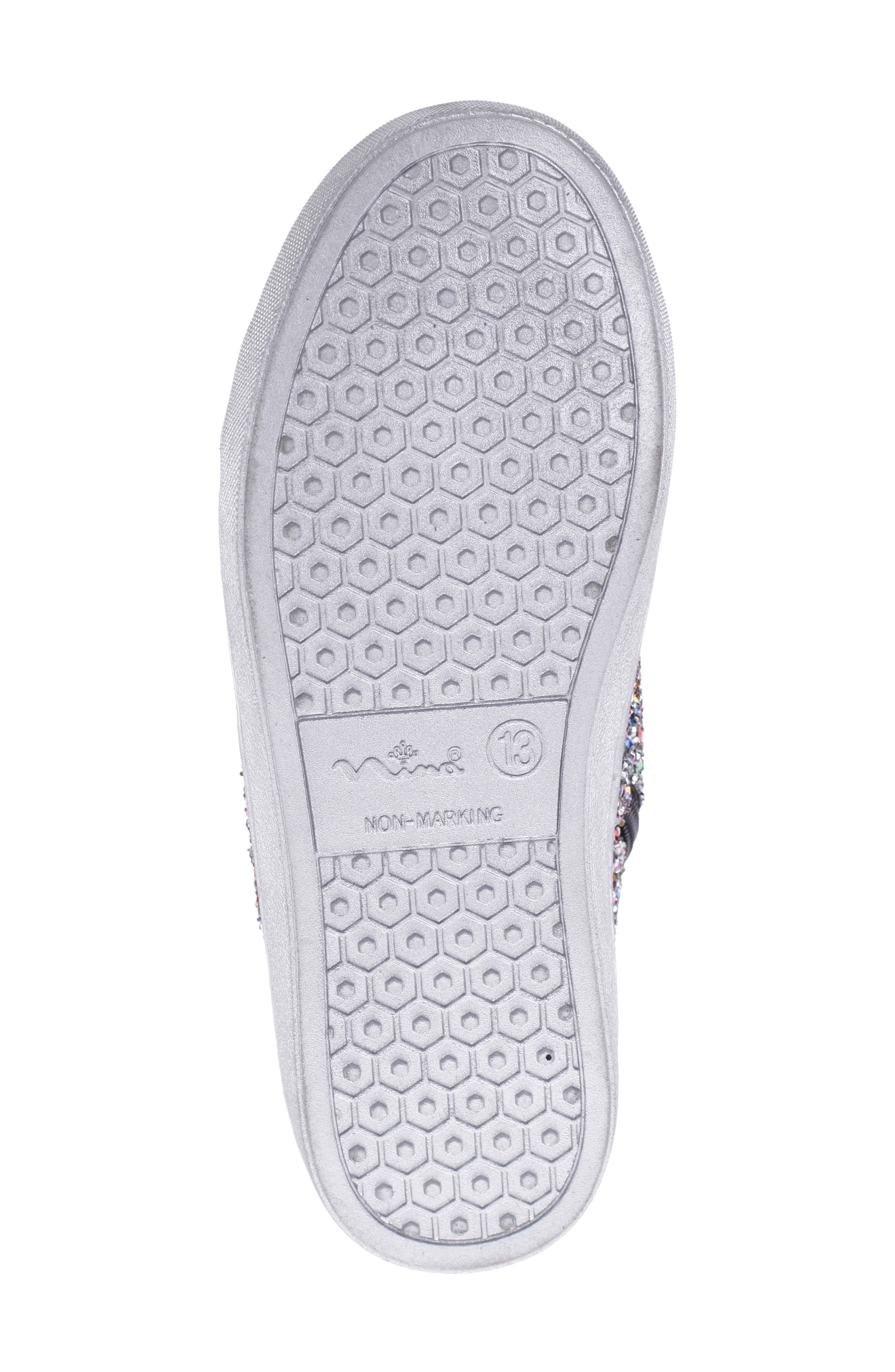 Nina Kids' Philis High Top Sneaker, Alternate, color, Silver Glitter Multi