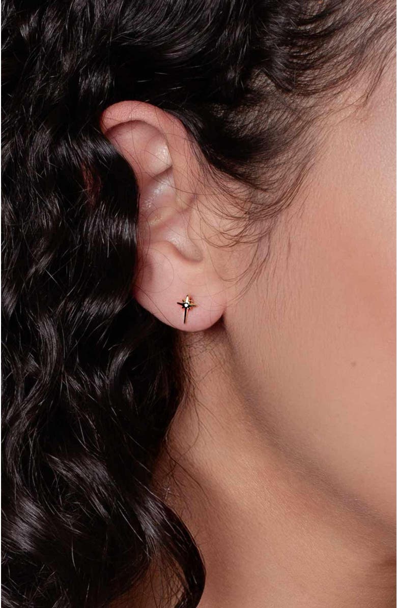 Rizen Jewelry Adoring Star Stud Earring, Alternate, color, 18K Gold Plated