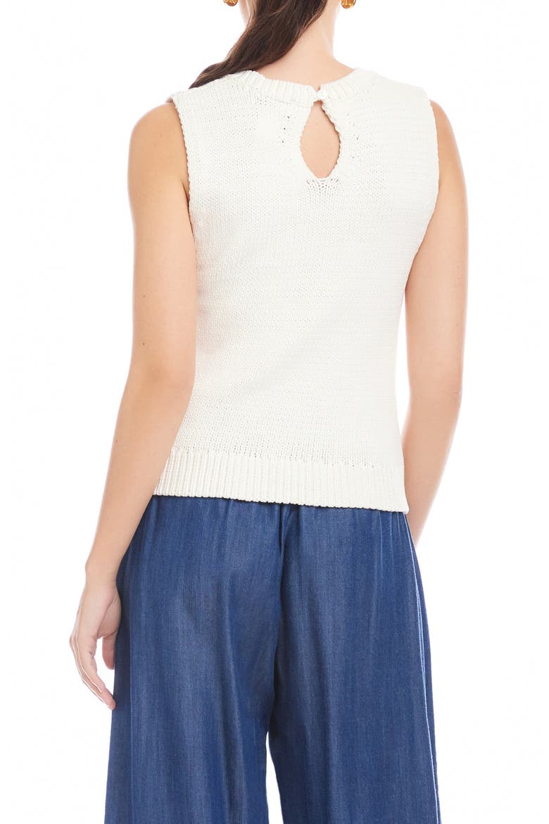 Kimmy Cotton Sweater Tank, Alternate, color, CREAM