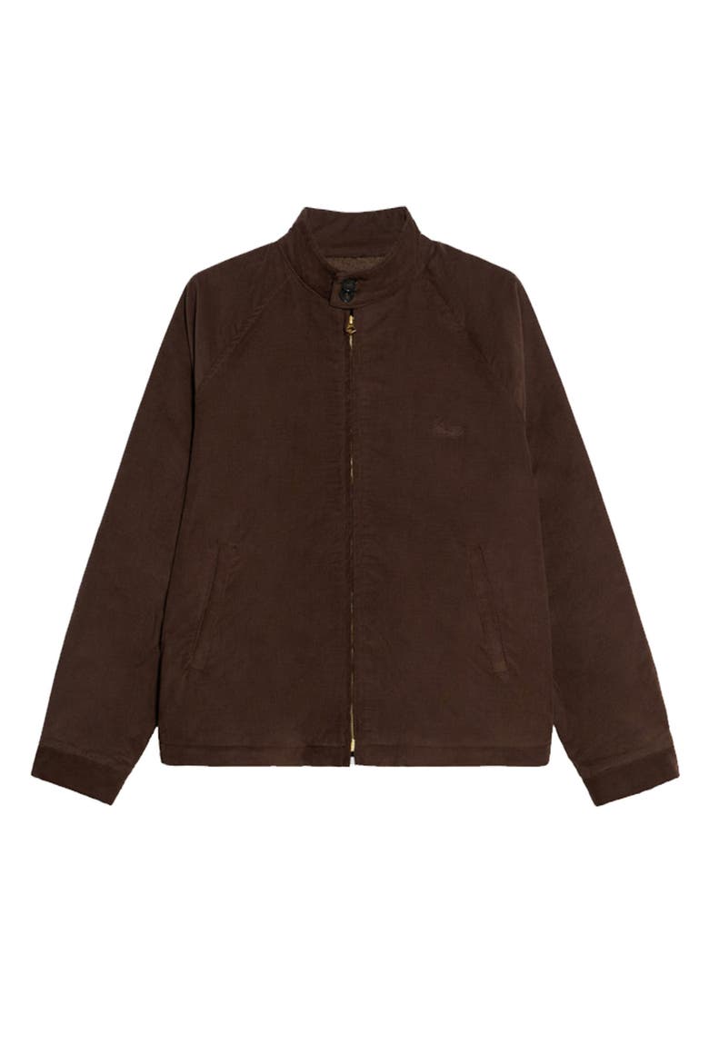 Carol Cotton Corduroy Zip-Up Jacket, Main, color, BROWN
