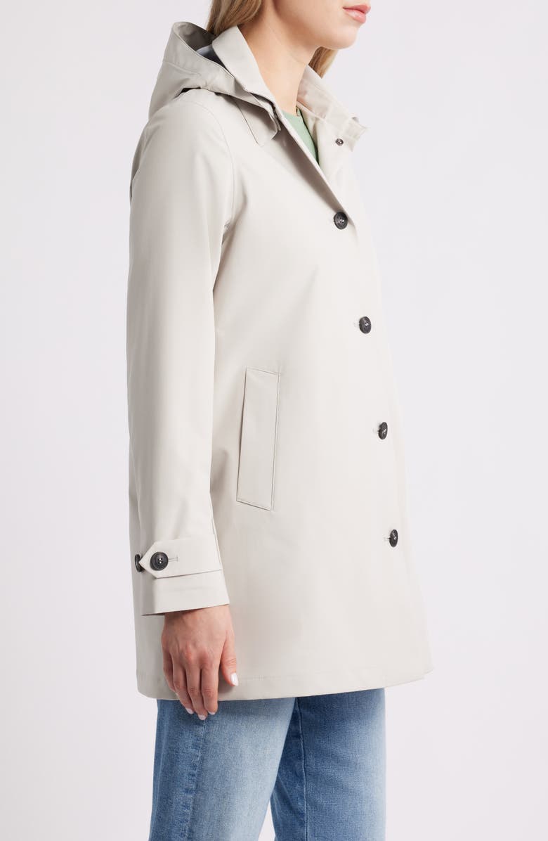 Save The Duck April Water Repellent Raincoat, Alternate, color, Rainy Beige