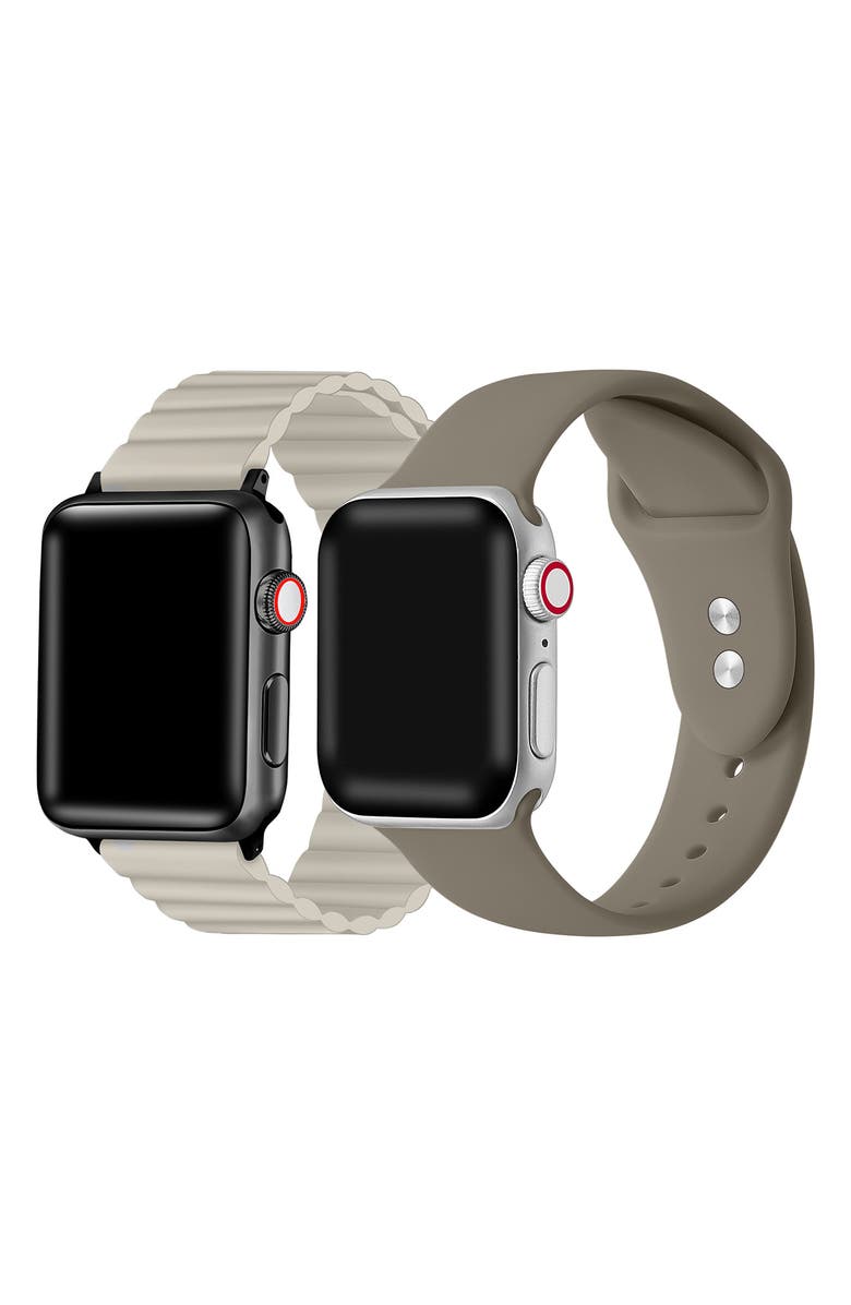 The Posh Tech Assorted 2-Pack Silicone Apple Watch<sup>®</sup> Watchbands, Main, color, Assorted