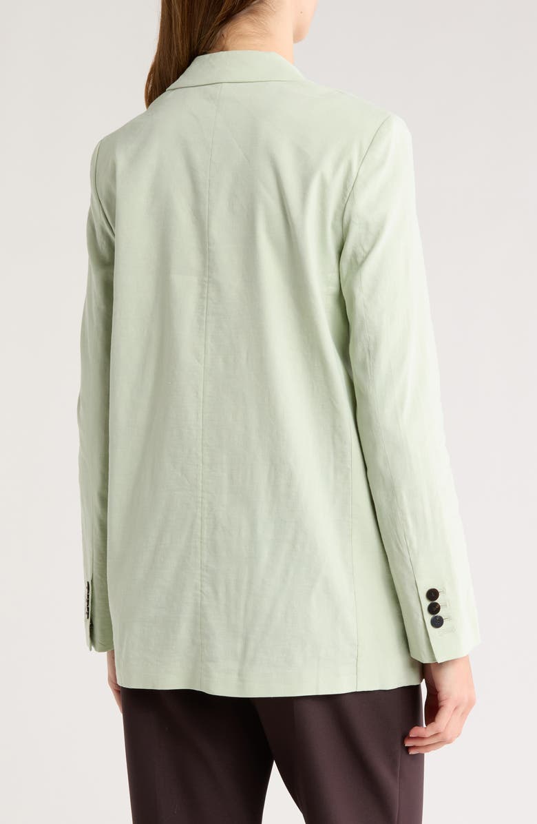 Theory Double Breasted Linen Blend Jacket, Alternate, color, Mnt
