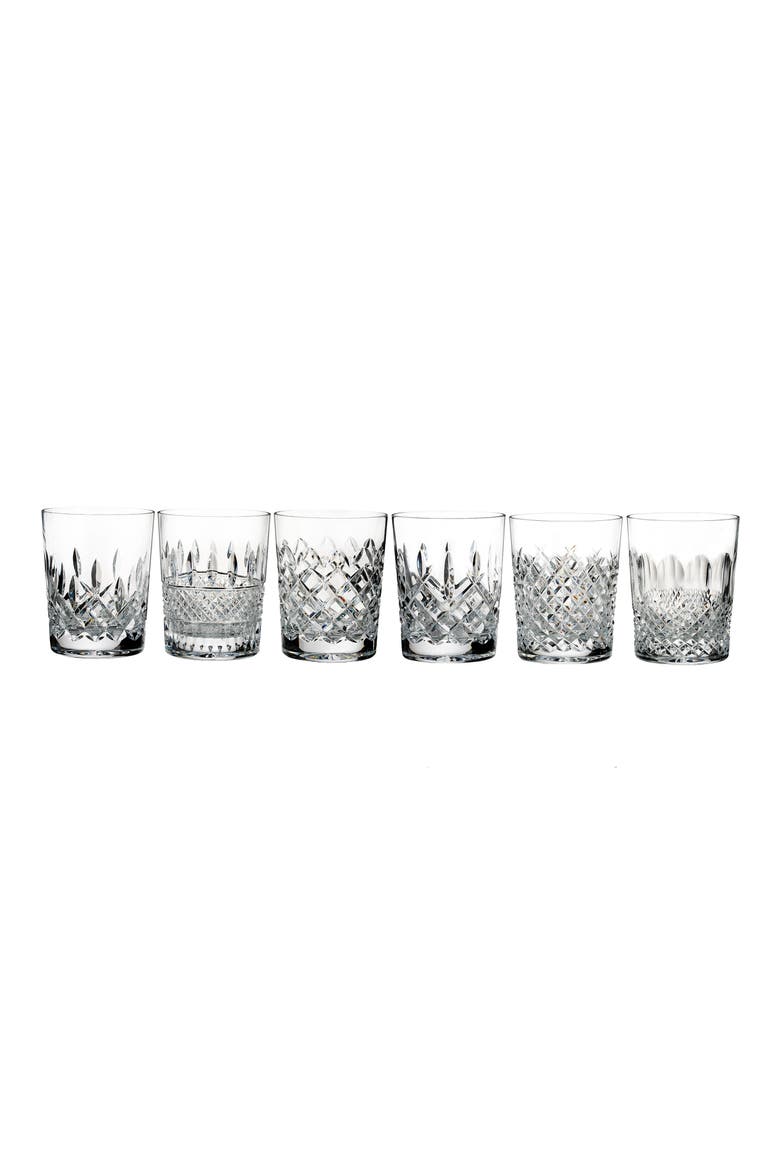 Connoisseur Set of 6 Lead Crystal Double Old Fashioned Glasses, Main, color, CRYSTAL