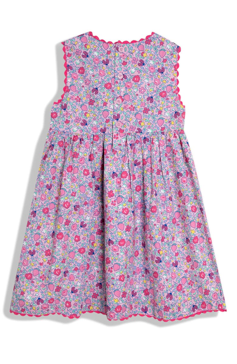 JOJO MAMAN BEBE Floral Strawberry Appliqué Sleeveless Cotton Dress, Alternate, color, 