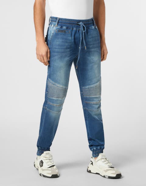 Denim Jogging Trousers Basic Men