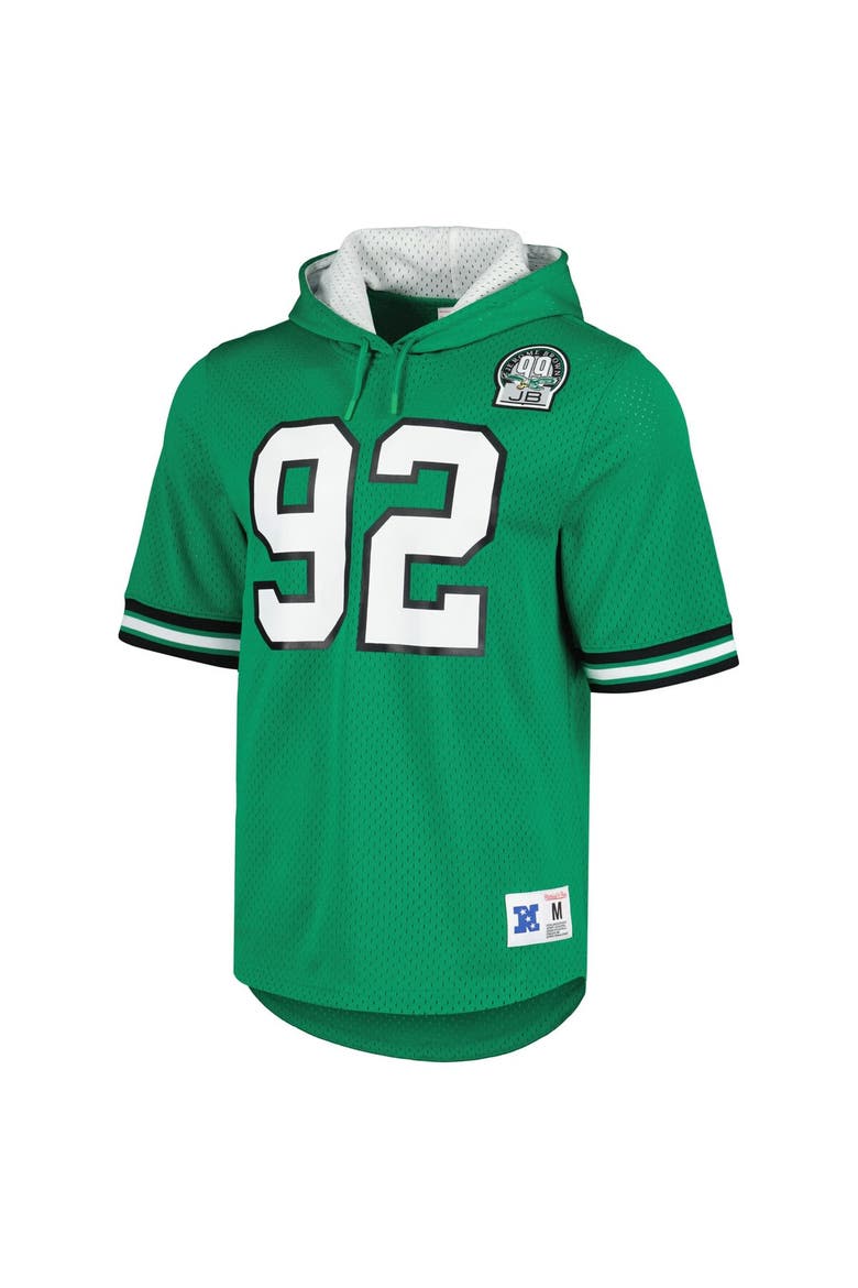 Men's Mitchell & Ness Reggie White Kelly Green Philadelphia Eagles Retired Player Name & Number Mesh Hoodie T-Shirt, Alternate, color, Kelly Green