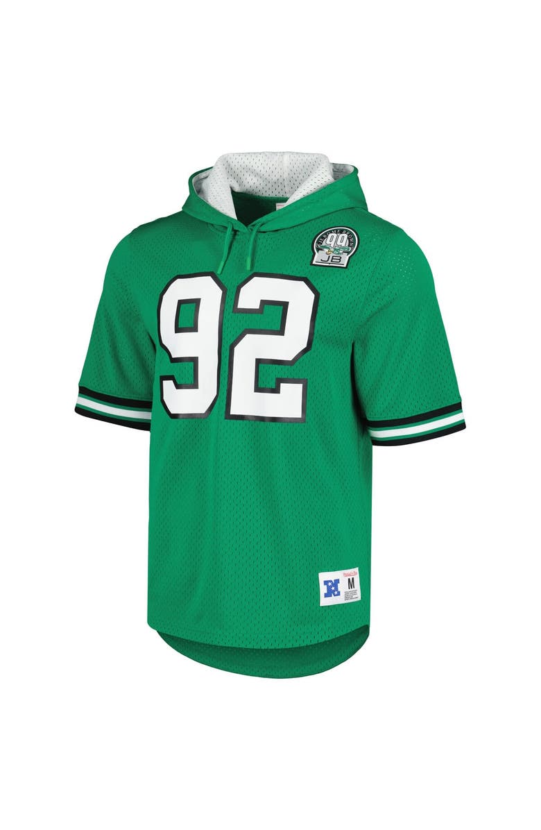 Mitchell & Ness Men's Mitchell & Ness Reggie White Kelly Green Philadelphia Eagles Retired Player Name & Number Mesh Hoodie T-Shirt, Alternate, color, Kelly Green