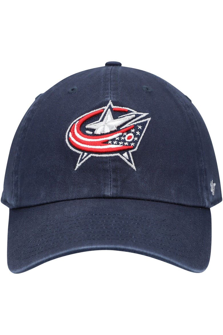 Men's '47 Navy Columbus Blue Jackets Team Clean Up Adjustable Hat, Alternate, color, Navy